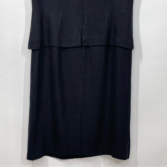 Donna Ricco New York Black Sleeveless Paneled Tank Dress Size 8 - Picture 4 of 10